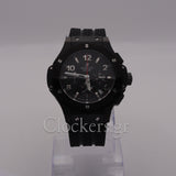 HUBLOT BIG BANG BLACK DIAL BLACK CASE BLACK RUBBER BRACELET