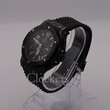 HUBLOT BIG BANG BLACK DIAL BLACK CASE BLACK RUBBER BRACELET