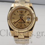 DAY-DATE II 36 MM GOLD GOLD STICKS MARKET