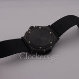 HUBLOT BIG BANG BLACK DIAL BLACK CASE BLACK RUBBER BRACELET