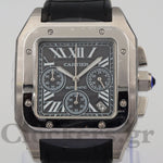 SANTOS 100 STEEL AUTOMATIC CHRONOGRAPH LARGE MEN'S WATCH