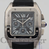 SANTOS 100 STEEL AUTOMATIC CHRONOGRAPH LARGE MEN'S WATCH