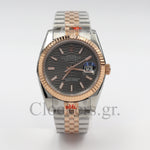 DATE JUST 36MM 2-TONE ROSE GOLD JUBILEE GREY DIAL STICKS MARKERS