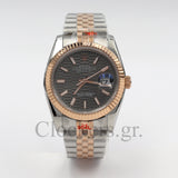 DATE JUST 36MM 2-TONE ROSE GOLD JUBILEE GREY DIAL STICKS MARKERS