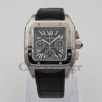 SANTOS 100 STEEL AUTOMATIC CHRONOGRAPH LARGE MEN'S WATCH